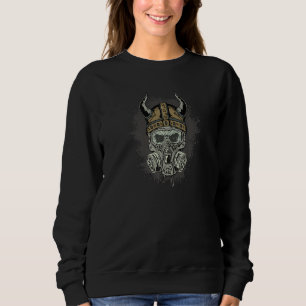 Creepy Viking Skull With Gas Mask Sweatshirt