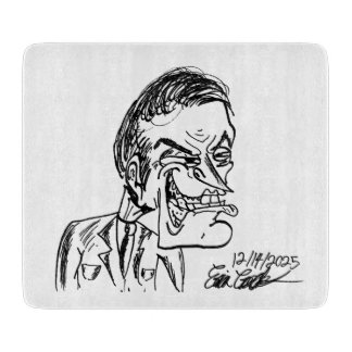 creepy villain cartoon art cutting board