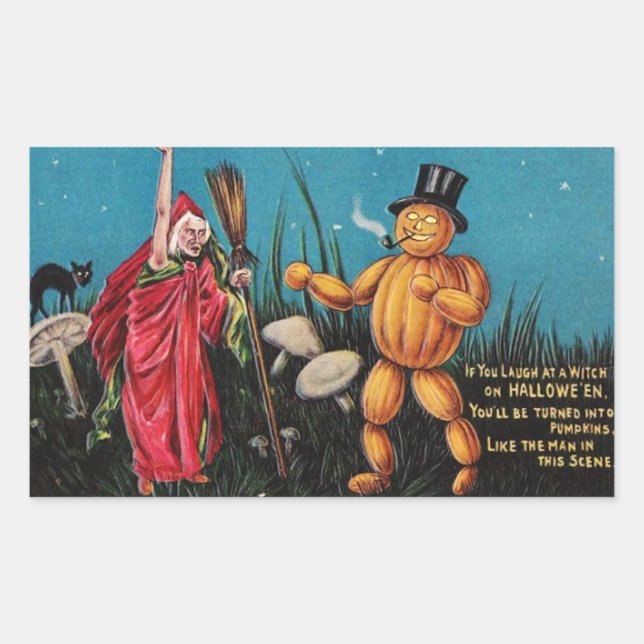 Creepy Vintage Halloween Sticker (Front)