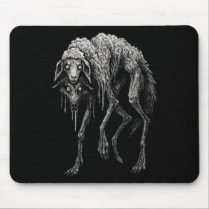 Creepy Wolf Sheep Horror Scary Folklore Goth Alt A Mouse Pad