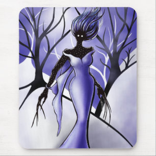 Creepy Woman Monster Macabre Art Mouse Pad