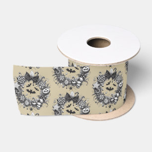 Creepy Wreath Satin Ribbon