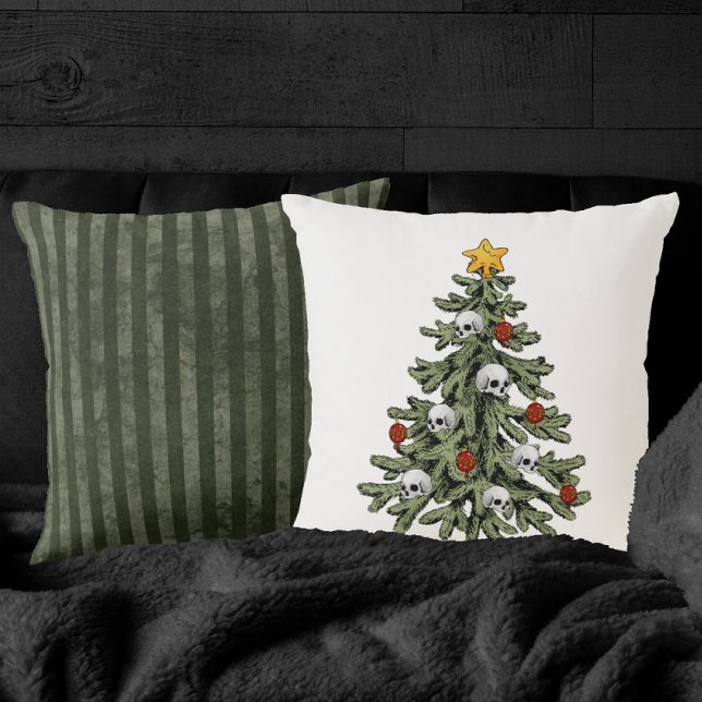 Creepy XMAS | A Very Gothic Christmas Tree Grunge Cushion (Creator Uploaded)