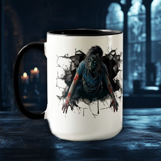 Creepy Zombie Horror - Scary Halloween  Mug