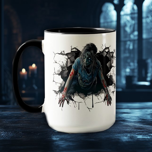 Creepy Zombie Horror - Scary Halloween  Mug (Creator Uploaded)