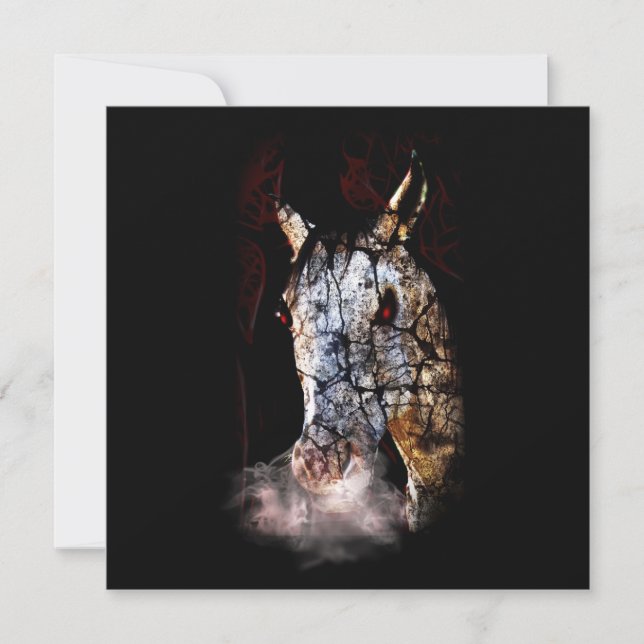 Creepy Zombie Horse Invitation (Front)