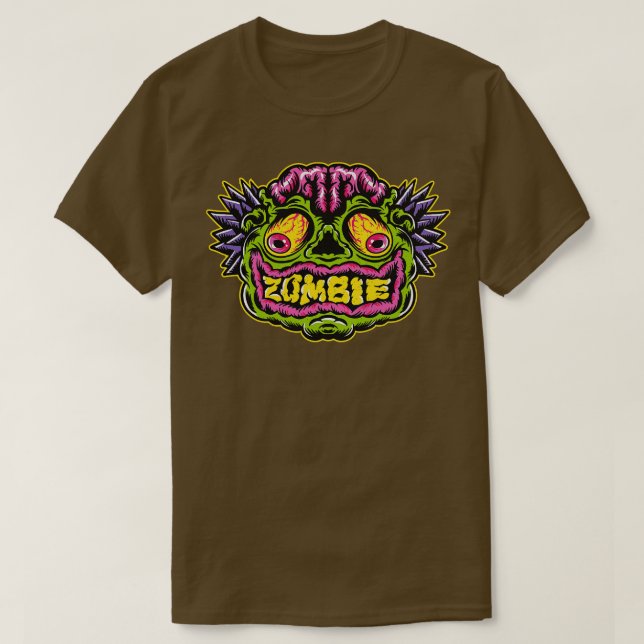 Creepy Zombie Illustration T-Shirt (Design Front)