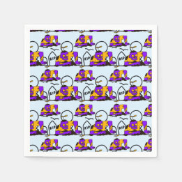 Creepy Zombies Spooky Halloween Party Napkin