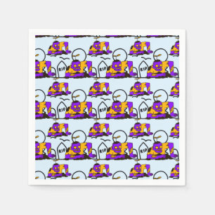Creepy Zombies Spooky Halloween Party Napkin