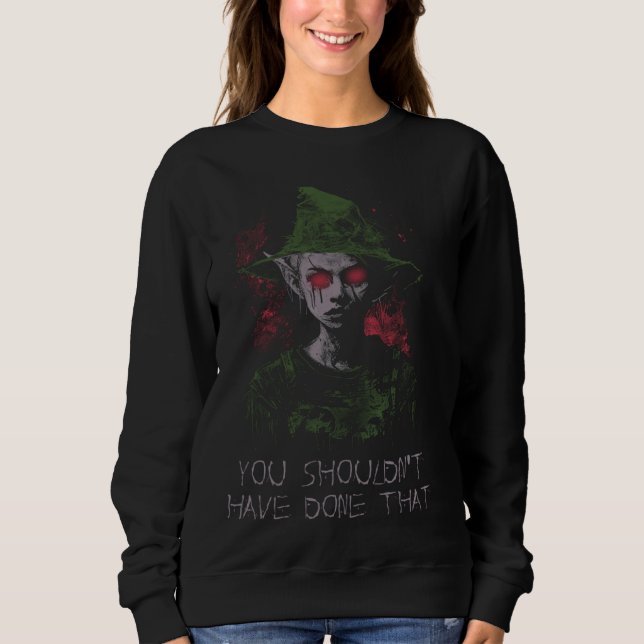 Creepypasta Cosplay The Drowned Costume Horror Elf Sweatshirt (Front)