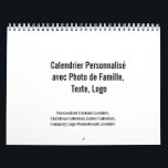 Créez Votre Propre Calendrier Personnalisé Famille Calendar<br><div class="desc">Créez un calendrier personnalisé unique pour votre famille ! Personnalisable avec vos photos et dates importantes. Idéal pour les anniversaires,  Noël,  les fêtes,  ou la décoration maison. Livraison rapide ! ALT-Text: Calendrier Personnalisé Famille Photo Personnalisé</div>