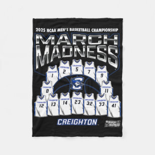 Creighton March Madness 2025 Men's Sketll Nil Fleece Blanket