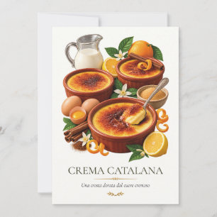 Crema Catalana – Vintage Italian Dessert Invitation