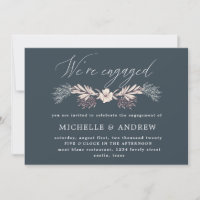 creme botanical pastel engagement