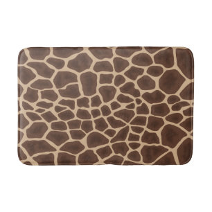 Creme Braune Giraffe Flushing Bath Mat