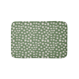 Creme brushstrokes on sage green - 2 bath mat