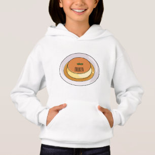 Creme caramel cartoon illustration