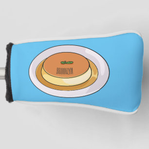 Creme caramel cartoon illustration   golf head cover
