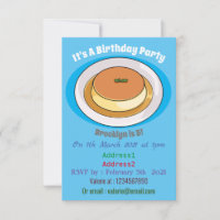 Creme caramel cartoon illustration