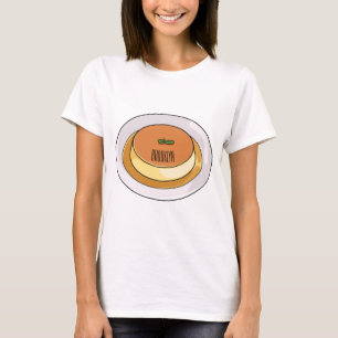 Creme caramel cartoon illustration T-Shirt