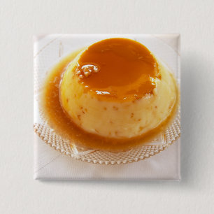 Creme caramel type of pudding with caramel 15 cm square badge