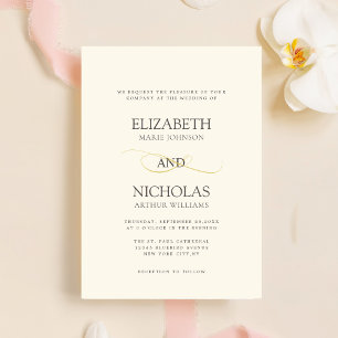 creme chic digital wedding invitation template