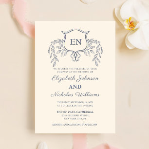 creme classic wedding invitations uk template