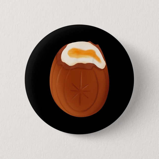 Creme Egg Chocolate Easter Quirky Weird Funny  6 Cm Round Badge (Front)