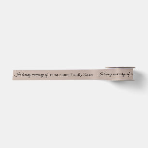 Creme memorial ribbon satin ribbon