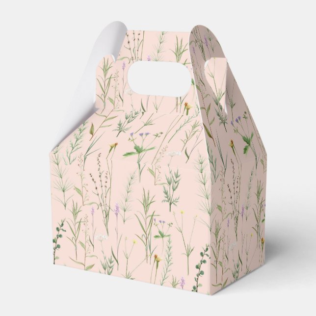 Creme spring weed garden Favour Box (Back Side)