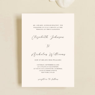 creme unique digital wedding invitation template