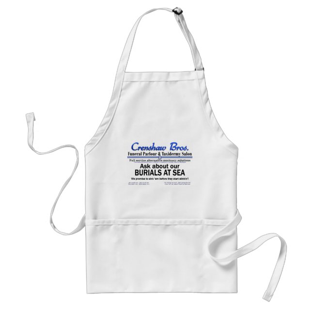 Crenshaw Bros Burial At Sea Promo Merch Standard Apron (Front)