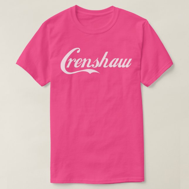 Crenshaw White Text Designed  T-Shirt (Design Front)