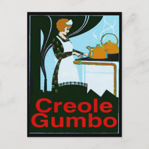 Creole Gumbo Cook Postcard