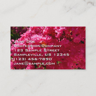 Crepe Myrtle Tree Magenta Floral Business Card