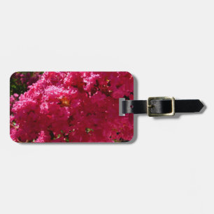 Crepe Myrtle Tree Magenta Floral Luggage Tag