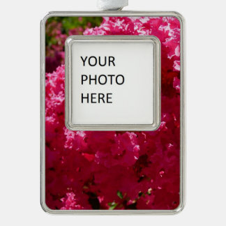 Crepe Myrtle Tree Magenta Floral Silver Plated Framed Ornament