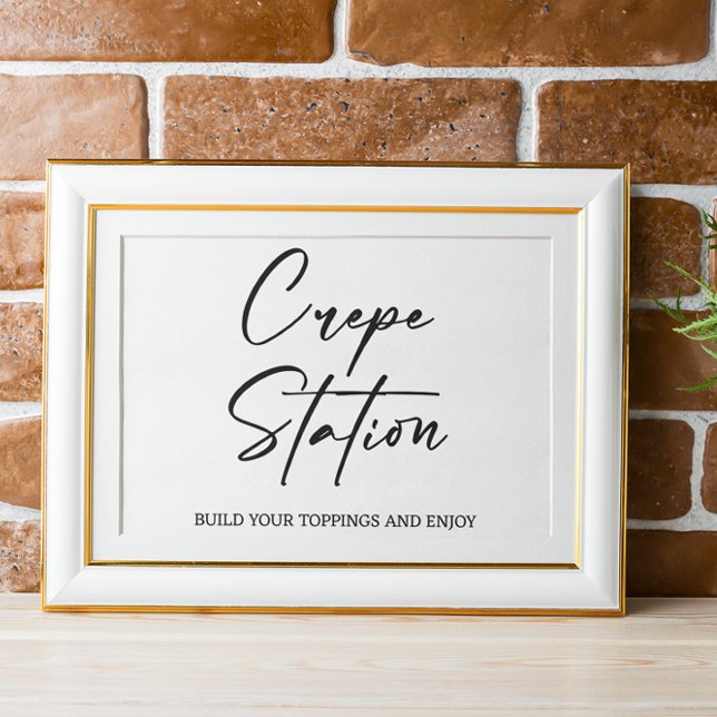 Crepe station Wedding sign Poster (Creator Uploaded)
