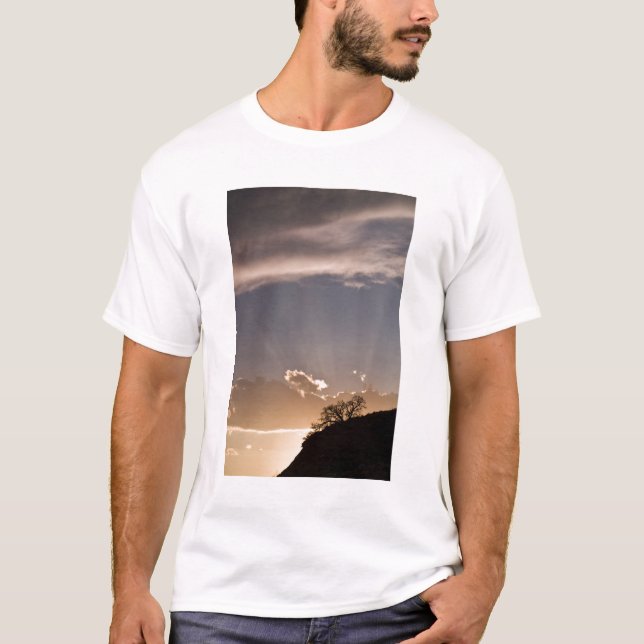 Crepuscular rays radiate across the sky at T-Shirt (Front)