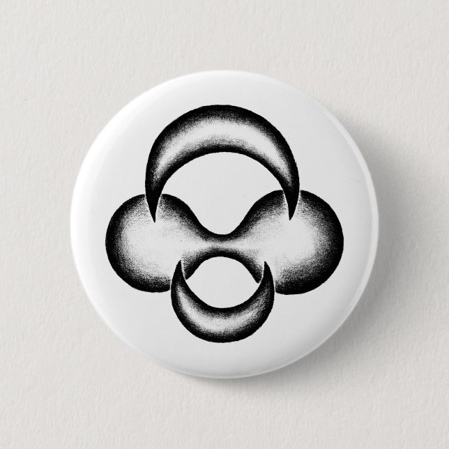 Crescent Birth 6 Cm Round Badge (Front)