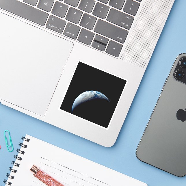 Crescent Earth Taken From The Apollo 4 Mission. (Laptop w/ iPhone)