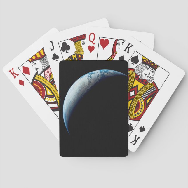 Crescent Earth Taken From The Apollo 4 Mission. 2 Playing Cards (Back)