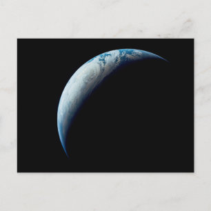 Crescent Earth Taken From The Apollo 4 Mission. 2 Postcard