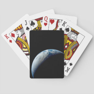 Crescent Earth Taken From The Apollo 4 Mission. Playing Cards