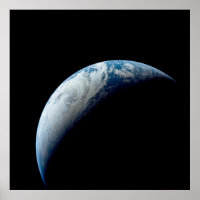 Crescent Earth Taken From The Apollo 4 Mission.