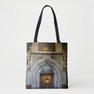 Crescent Hotel Fireplace Tote Bag
