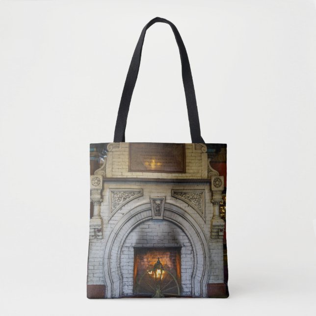 Crescent Hotel Fireplace Tote Bag (Front)