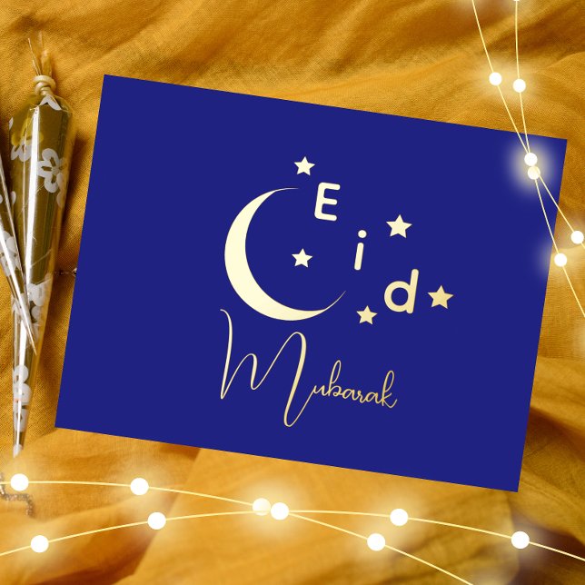 Crescent Luxury Gold Foil Eid Mubarak Card (Creator Uploaded)