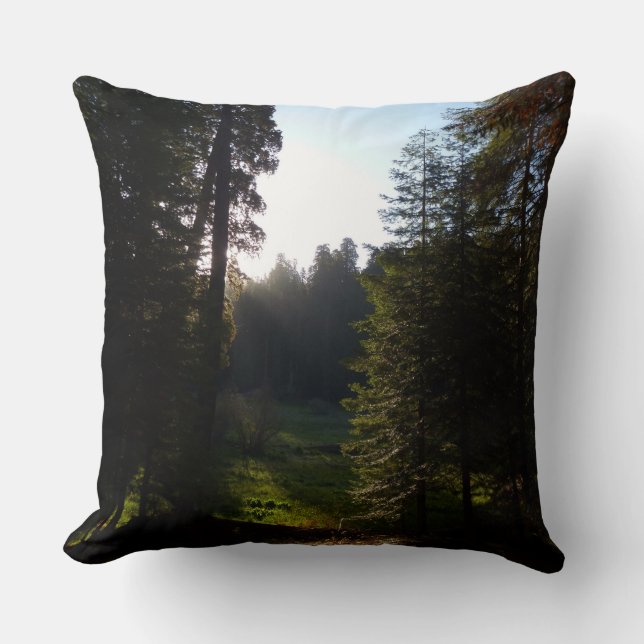 Crescent Meadow Morning at Sequoia National Park Cushion (Front)