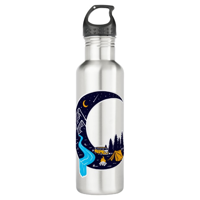 Crescent Moon Adventure Camping 710 Ml Water Bottle (Front)